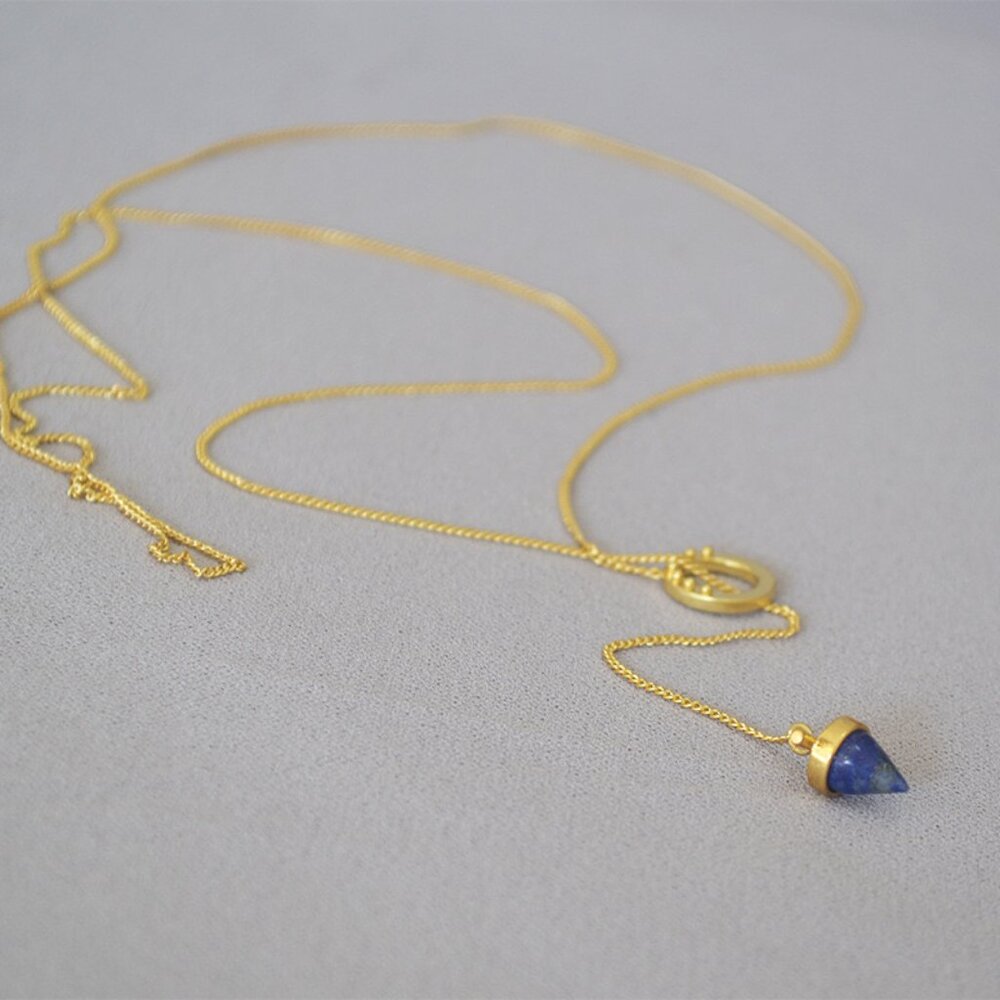 Madewell Lapis Drop Lariat Necklace
